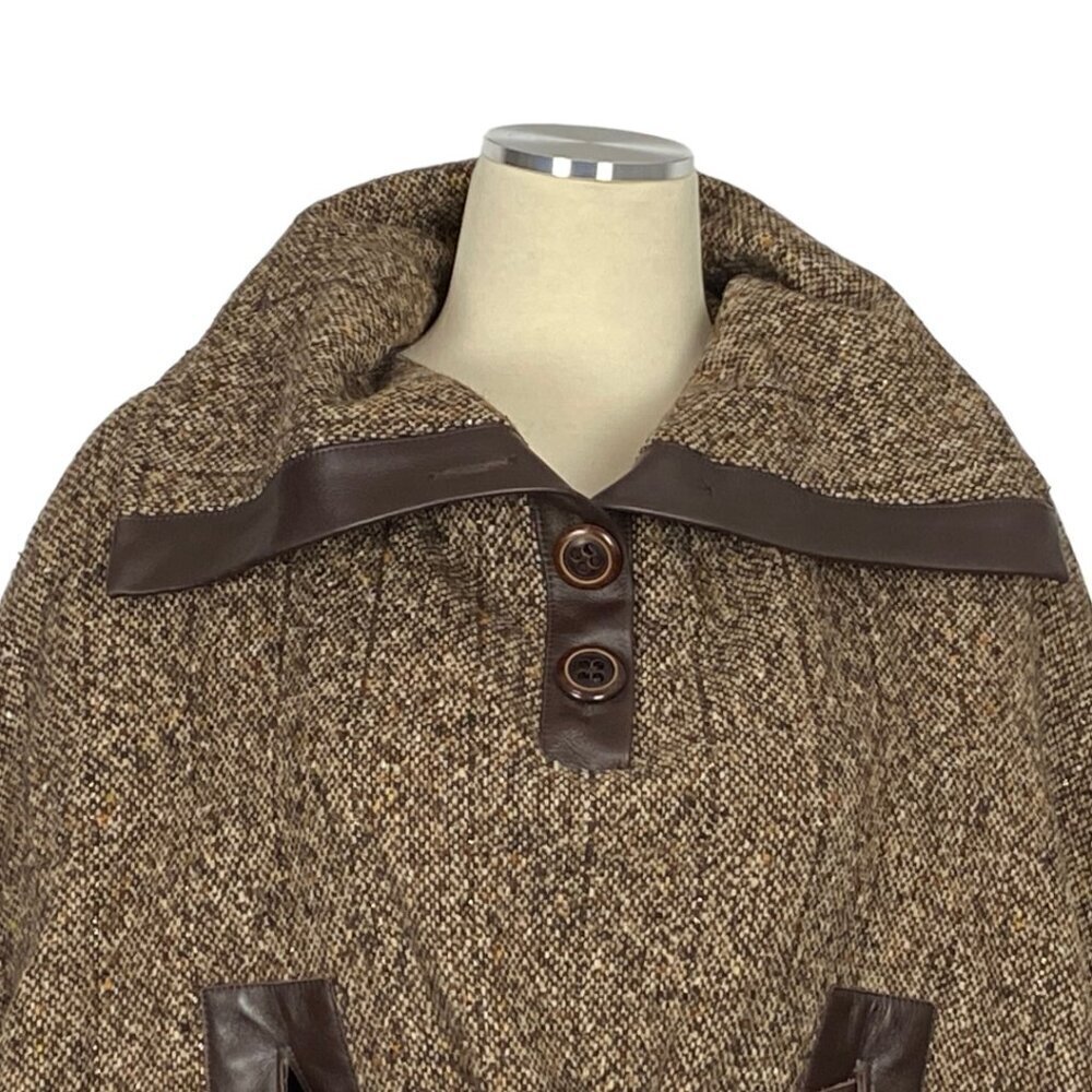 Mackage wool leather poncho cape - Picture 4 of 11